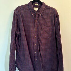 J Crew Twill Long Sleeve Button Down Shirt